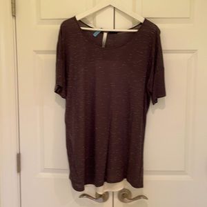 Knit/crepe Tee